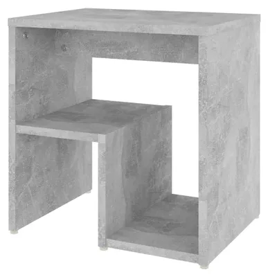 Produktbild von Nachttisch mit Regal in Betongrau 40x30x40cm