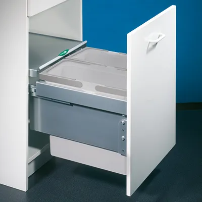Produktbild von Naber, Cox® Base 1T 450-2. Abfallsammler, hellgrau, Höhe 360 mm - Mülleimer