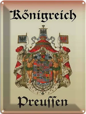 Produktbild von vianmo Blechschild 40x30 cm Königreich Preussen
