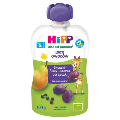 Produktbild von HippFruchtmousse nach 6 Monaten Birnen-Pflaumen-Johannisbeeren 100 G