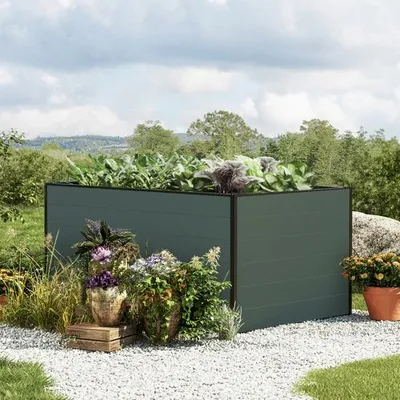 Produktbild von GFP Hochbeet Kräuter-Gemüse-Beet Aluminium CHRISTINA - 150x99x77cm - anthrazit