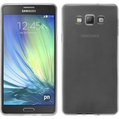 Produktbild von PhoneNatic Case kompatibel mit Samsung Galaxy A7 (A700) - weiß Silikon Hülle transparent + 2 Schutzfolien