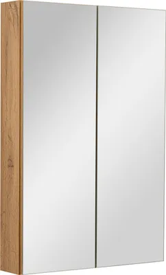 Zdjęcie produktu dla Szafka łazienkowa z lustrem lustrzana wisząca do łazienki dąb wotan 60 cm
