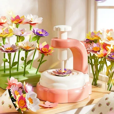 Produktbild von Kreativ-Set 3D Blumen-Maschine Bastelset 160 Teile DIY