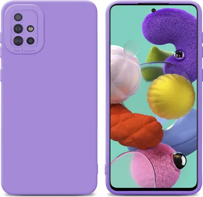 Produktbild von Cadorabo Hülle für Samsung Galaxy A51 4G / M40s Schutz Hülle in Lila TPU Silikon Etui Case Handyhülle