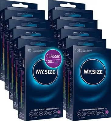 Produktbild von MY.SIZE Classic Kondome Größe 7 | 69 mm Breite | 100 Stück Maxipackung | extra dünn | gefühlsecht hauchzart | dünne 0,07 mm Wandstärke