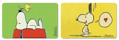 Obrázek produktu pro Omgoods – Sada dvou snídačových tácků s motivem Snoopy, vhodné do myčky