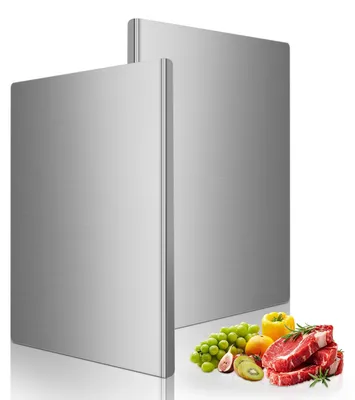 Image de Solidchoice - Ensemble de 2 planches à découper en acier inoxydable pour la cuisine