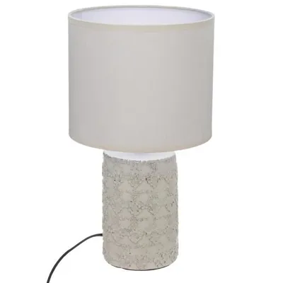Zdjęcie produktu dla Wzorzysta betonowa lampa stołowa - H 33 cm - Beżowy