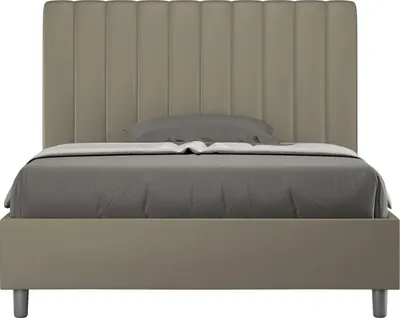 Produktbild von ITYHOME - Gepolstertes Bett mit Bettkasten 120x190 mit Kunstlederbezug Cappuccino Agueda