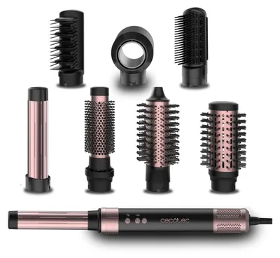 Produktbild von Cecotec Haarstyler CeramicCare AirGlisse 8 in 1 1400W Schwarz