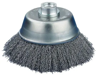 Produktbild von Abraboro Tellerschleifbürste 80mm M14 Stahl gewellt