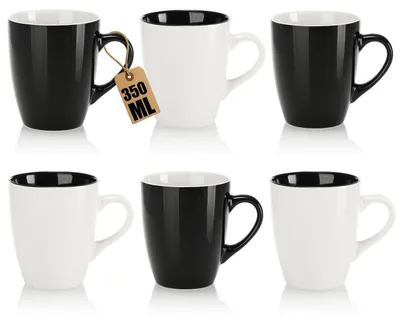 Produktbild von Set aus 6 Keramischen Kaffeetassen 350ml mit Modernem Design