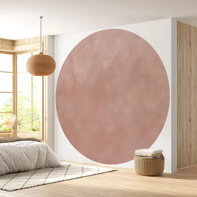 Produktbild von Runde Tapete / Kreis – Lumaléa – Rosébeige – Trendfarbe – Premium-Papier 185 g, abwaschbar – Durchmesser 130 cm