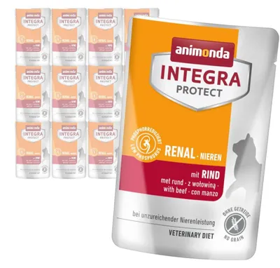 Produktbild von Animonda Integra Protect Renal 12x85g Nassfutter für Katzen mit Nierenerkrankungen, mit Rindfleisch