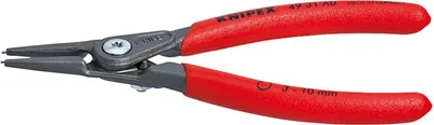 Obrázok produktu pre Knipex 49 31 A1, Kliešte na poistné krúžky, Oceľ, Plast, Červená, 140 mm, 100 g