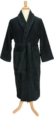 Produktbild von A&R 025.50 | Herren Bademantel mit Schalkragen / - Farbe: Black - Größe: 4XL