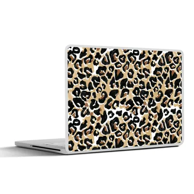 Produktbild von MuchoWow® Laptop Aufkleber Sticker Cover Panther Druck - Aquarell - Braun 25x18 cm - Laptop-Deko