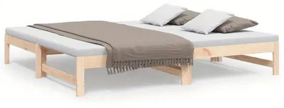 Productafbeelding van Uitschuifbaar Daybed – Bedbank – Sleeperbed – Logeerbed – Slaapbank – Massief Dennenhout