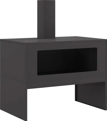 Zdjęcie produktu dla vidaXL Palenisko czarne 80 x 50 x 96 cm Stal walcowana na zimno