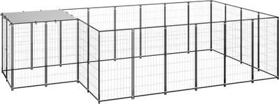 Productafbeelding van Hondenkennel 8,47 m² staal zwart