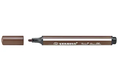 Produktbild von Gefederter Dreikant-Filzstift - STABILO Trio Scribbi - Einzelstift - braun
