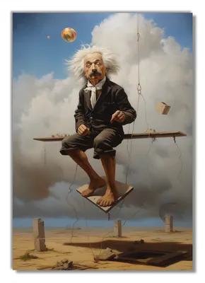 Produktbild von Wallario Poster - Schwebende Gedanken, Kunstdruck Größe: 70 x 100 cm