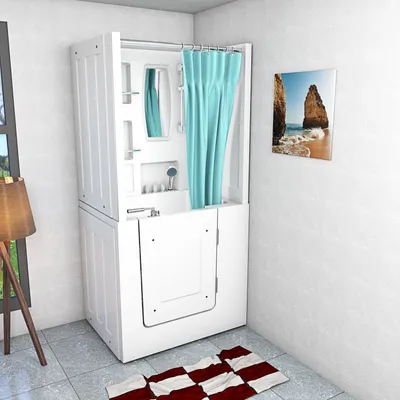 Produktbild von Seniorendusche und Sitzwanne Kombination Wanne mit Tür S02D-TH-C-R 100x78x205cm
