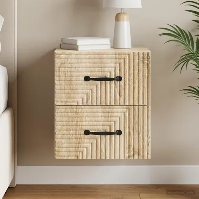 Produktbild von vidaXL Wandmontierter Nachttisch Sonoma-Eiche 34,5 x 33 x 40 cm