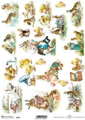 Immagine prodotto di ITD carta di riso decoupage tecnica tovagliolo di carta morbida, polli R844