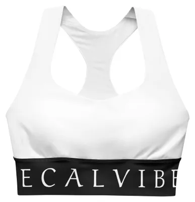 Produktbild von DECALVIBES Longline Sports Bra Sport BH Ultimate White Black - 3XL