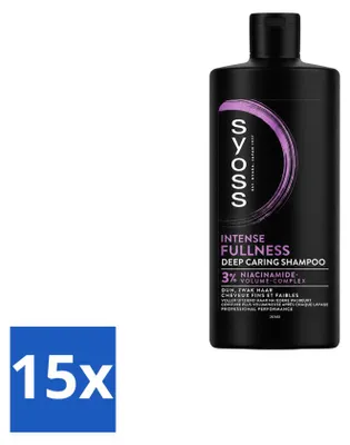 Zdjęcie produktu dla 15 sztuk szamponu Syoss Intense Fullness - 440 ml - zestaw ekonomiczny
