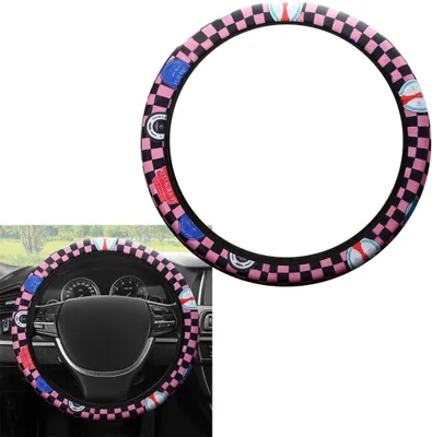 Produktbild von Autosteurbezug weich elastisch Blumenmuster 36-39 cm, atmungsaktiv, rutschfest für Auto