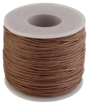 50m Baumwollschnur 1mm auf Spule braun