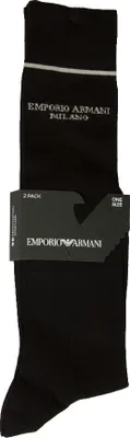Immagine prodotto di Calza lunga uomo EMPORIO ARMANI 2 paia di calze calzini alte cotone articolo 302301 2F273, UNICA - ONE SIZE, Cotone 65%,Poliammide 33%,Spandex 2%