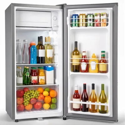 Produktbild von Kühlschrank mit Gefrierfach 73L, Kühl-Gefrierkombination-67L Kühlteil, 6L 4 Sterne Gefrieren -8℃, LED-Licht, leise,Kompakt für kleine Wohnungen, Büros