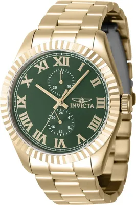 Obrázek produktu pro Invicta Specialty 47430 Pánské Hodinky - Quartz Hnutí - Nerezová Ocel se Zeleným Ciferníkem - 43 mm