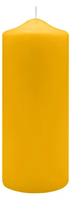 Produktbild von Spitzkopf Stumpen Kerzen Goldgelb 20 x Ø 8 cm, 6 Stück