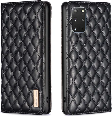 Produktbild von Galaxy S20 Plus Hülle, Elegant Bookstyle Flip Leder Kartenfächer Schutzhülle mit Ständer für Samsung Galaxy S20 Plus Schwarz
