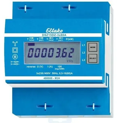 Immagine prodotto di Eltako Zweiweg-Drehstromzähler MID geeicht DSZ15DZ-3x80A (28480315)