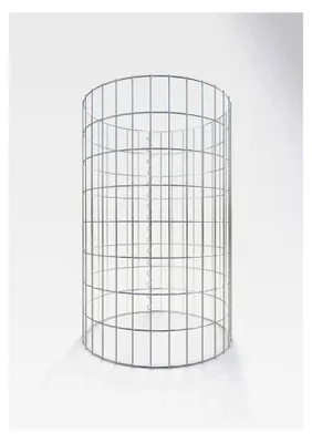 Produktbild von Gabionensäule HxD: 80 x 52 cm - Maschenweite 5 x 10 cm - Runder, verzinkter Gabionenkorb für den Garten