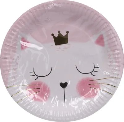 Produktbild von Partyuntersetzer KATZE 23 cm, 6 Stück