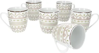 Obrázek produktu pro Van Well Riva 6dílná sada hrnků na kávu pro 6 osob hrnek na kávu XL jemný porcelánový hrnek