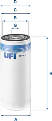 Produktbild von Ölfilter UFI 23.144.01 Anschraubfilter für IVECO MK für DEUTZ-FAHR AGROSTAR