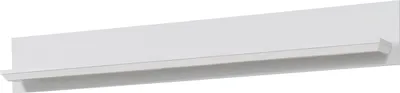 A white wall shelf on a white background.