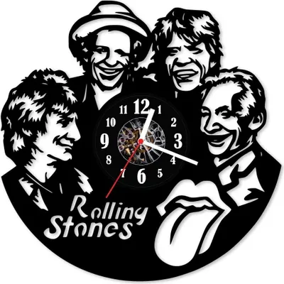 Zdjęcie produktu dla Zegar ścienny z płyty winylowej Rolling Stones 17.13