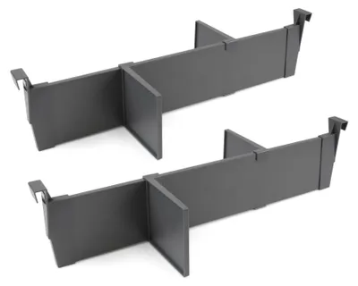 Zdjęcie produktu dla Emuca Zestaw przegródek do szuflad Vertex-Concept, szerokość 600 mm, Aluminium i Plastik, Szary antracytowy