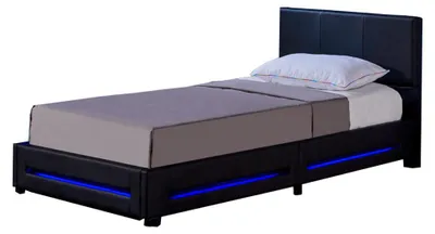 Produktbild von Home Deluxe - LED Bett ASTRO - Dunkelgrau, 180 x 200 cm - Lattenrost I Polsterbett Design Bett inkl. Beleuchtung