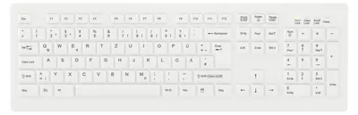 Produktbild von CHERRY AK-C8100F-FU1-W/GE Tastatur RF Wireless QWERTZ Deutsch Weiß (AK-C8100F-FU1-W/GE)