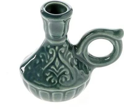 Produktbild von Keramische Kaarsenhalter für dünne Kerzen, Ø 1,1 cm, grün